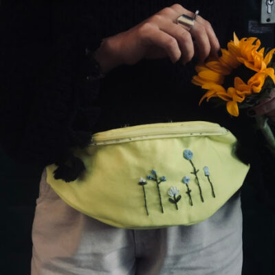 פאוץ חבצלת - צהוב ממוחזר